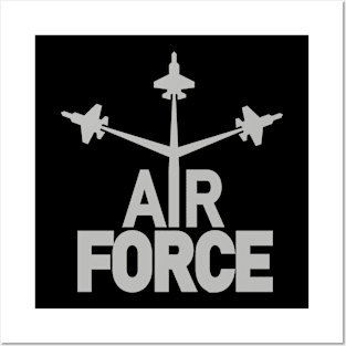 Air Force Military Grey Design Posters and Art